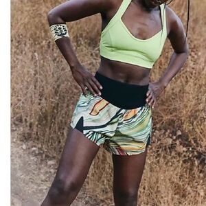 Free People Movement Carpe Diem Printed Shorts. NWT. Marble combo